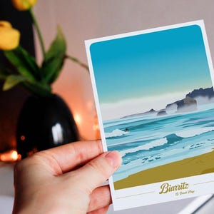 Carte postale de Biarritz - grande plage
