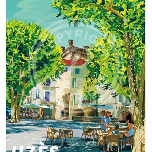 Cartel de la ciudad de Uzès imagen 2
