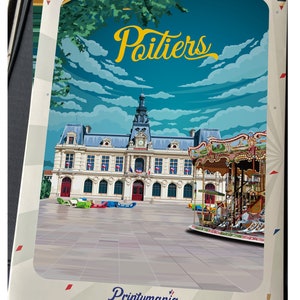 Cartel de la ciudad de Poitiers imagen 3