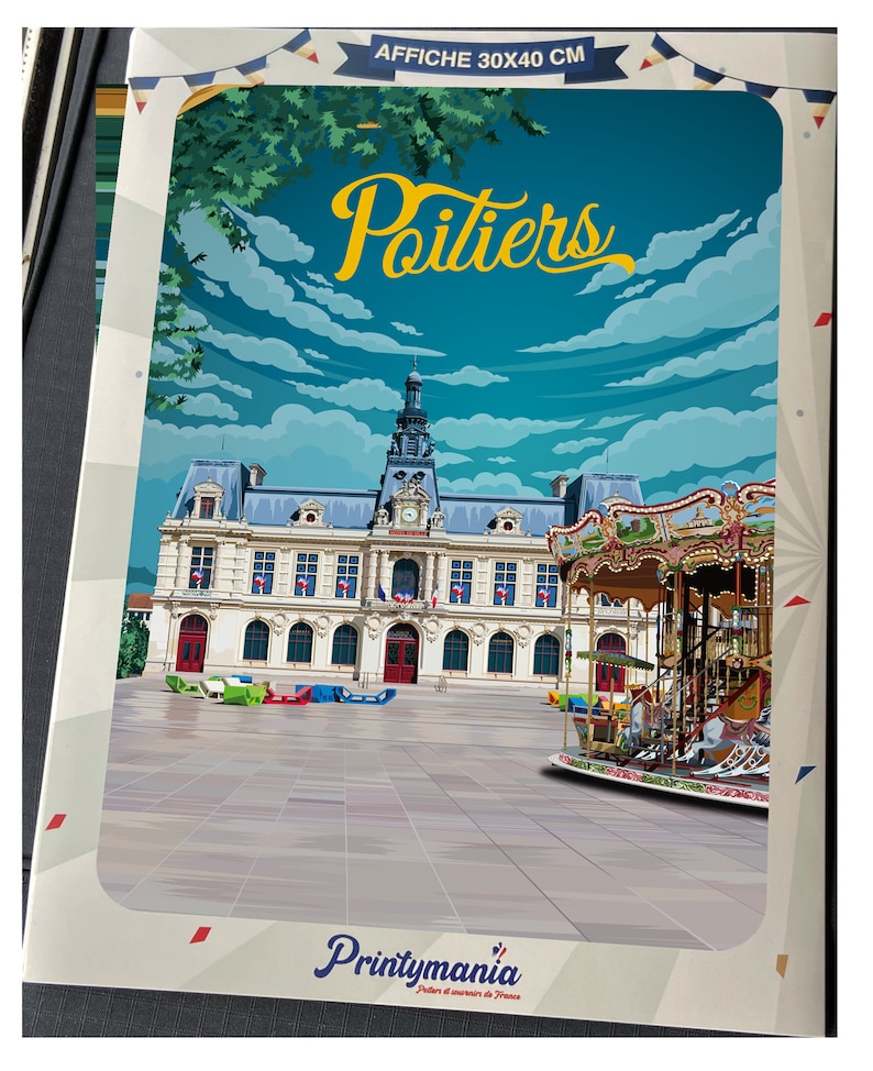 Cartel de la ciudad de Poitiers imagen 3