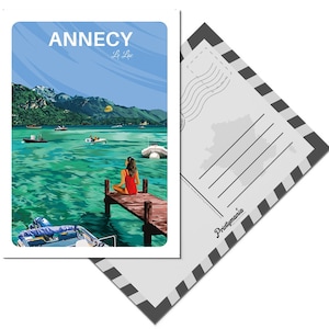 Carte postale du lac d'Annecy