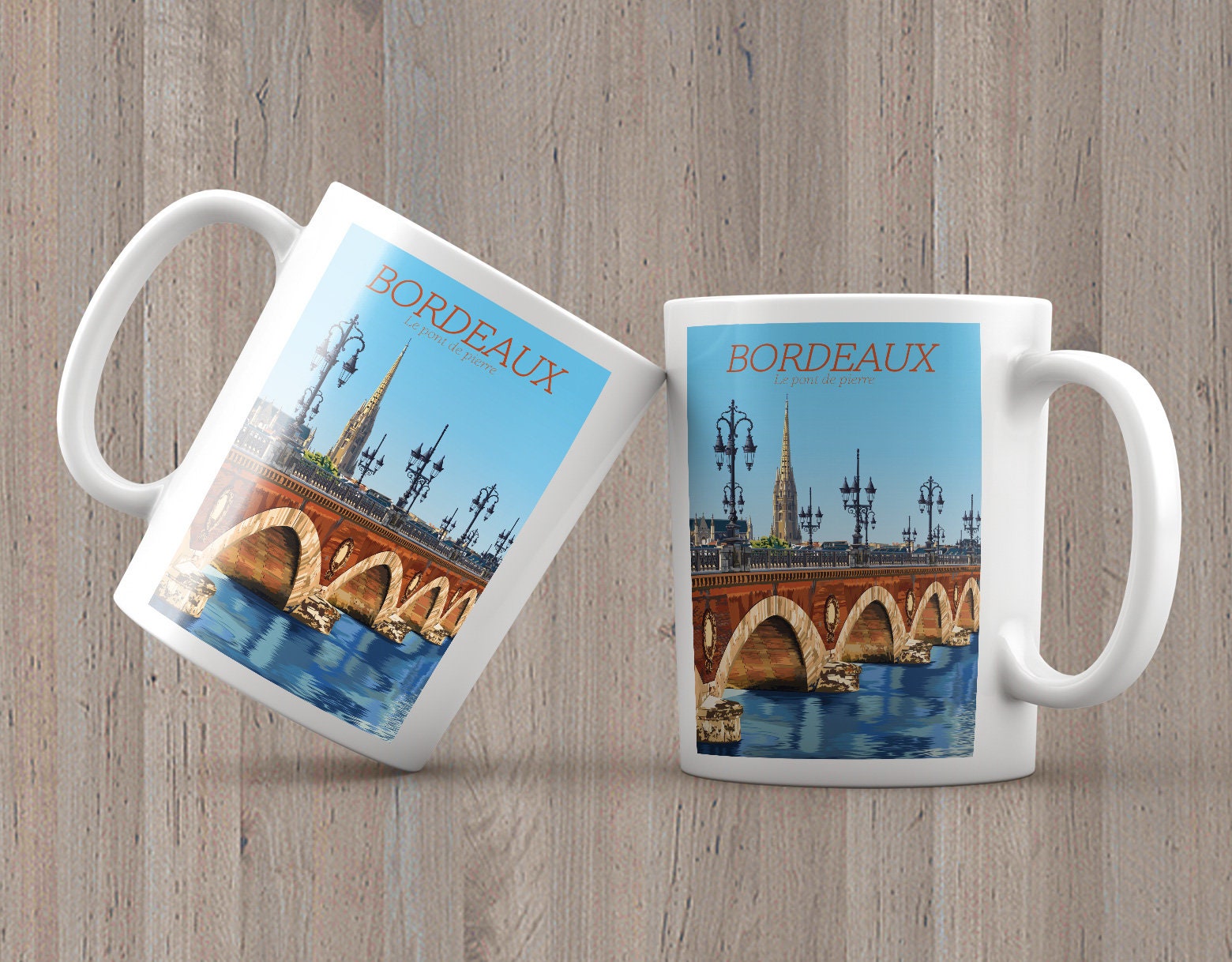 Mug de La Ville Bordeaux - Le Pont Pierre