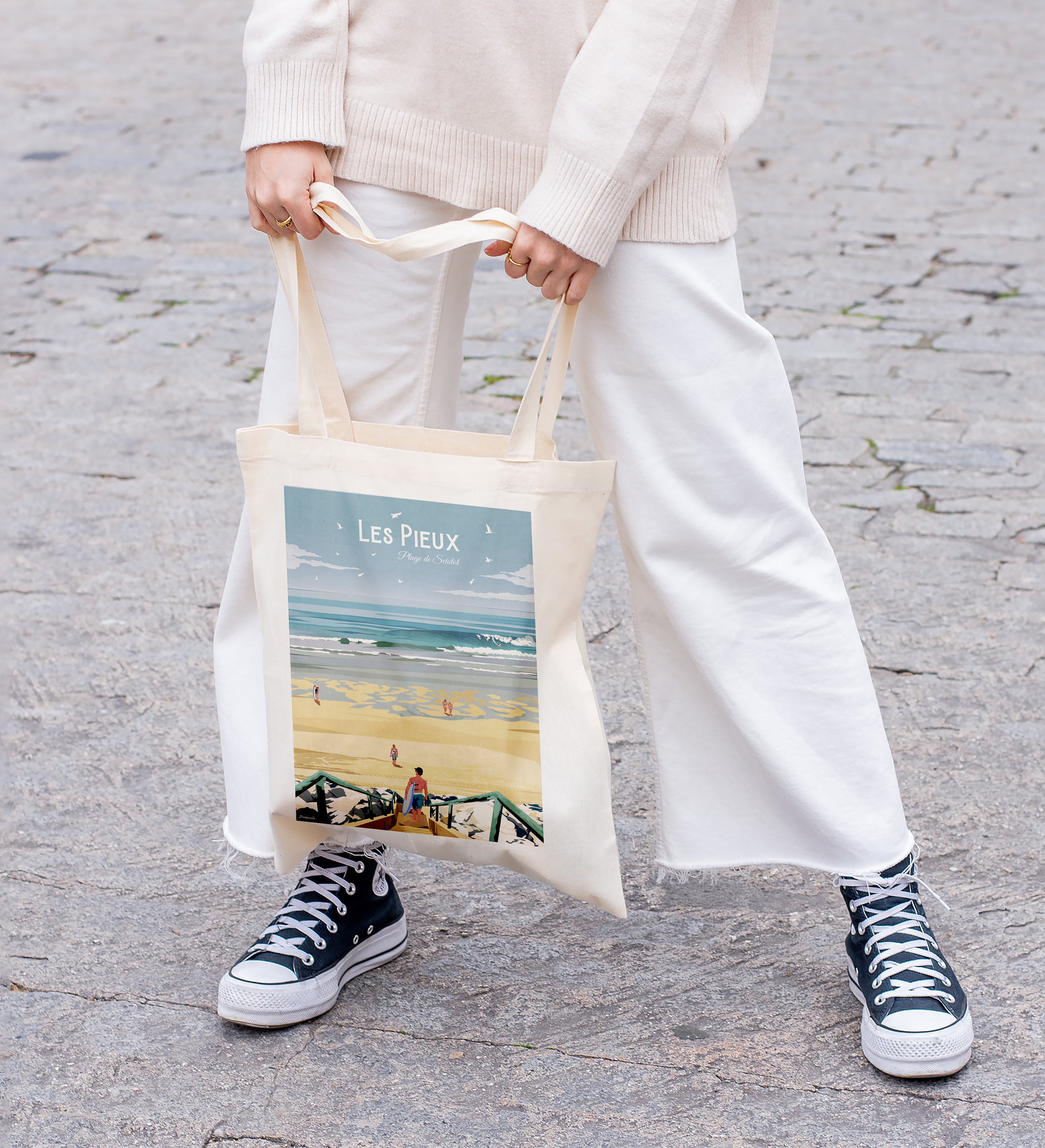 Tote bag of Pieux - Sciotot beach