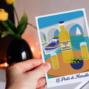 Carte postale du Pastis de Marseille