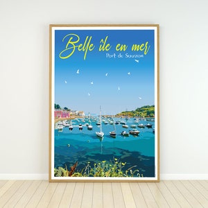Poster of Belle Isle at sea - Port of Sauzon