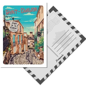 Carte postale de la ville de Saint-Emilion