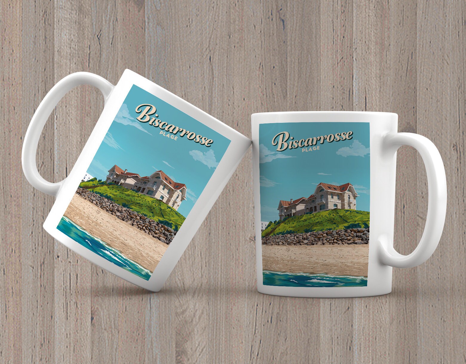 Mug de Biscarrosse Plage Les Maisons Jumelles