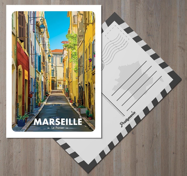Carte postale de Marseille - Le Panier Bild 1