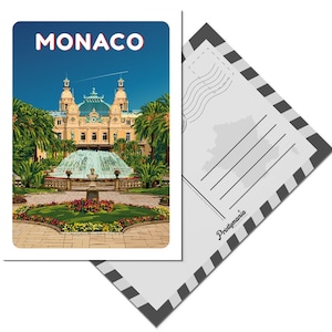 Carte postale de la ville de Monaco