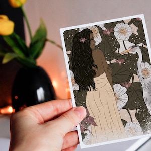 Carte postale Vahiné - Collaboration avec l'illustratrice Aurélia Mahé