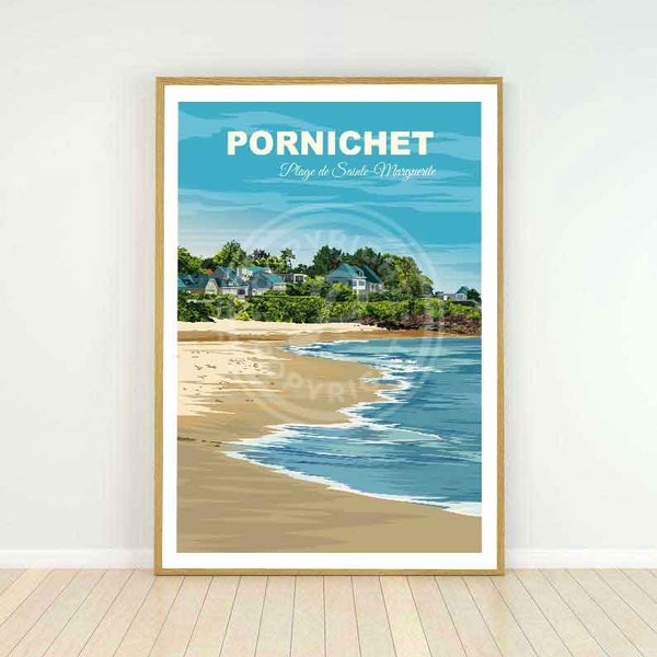 Affiche de Pornichet - La plage Sainte-Marguerite