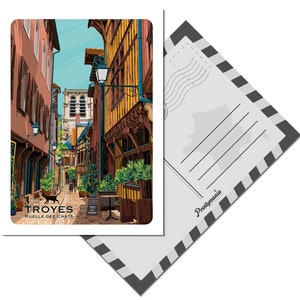 Carte postale de Troyes - La ruelle des chats