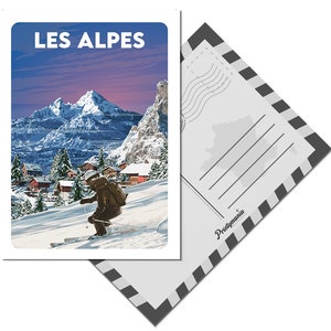 Carte postale des Alpes