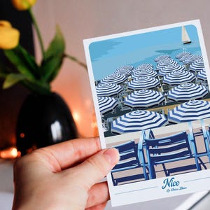 Carte postale de Nice - Chaises Bleues