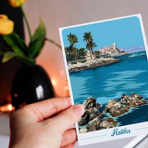 Carte postale de Antibes - rochers