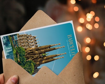 Carte postale de Barcelone