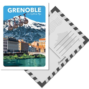 Carte postale de la ville de Grenoble