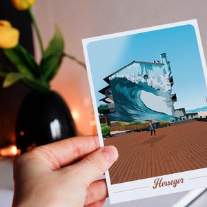 Carte postale de Hossegor - mur vague