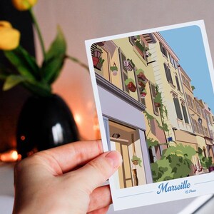 Carte postale de Marseille - panier