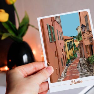Carte postale de Menton - ruelle