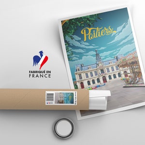 Cartel de la ciudad de Poitiers imagen 4
