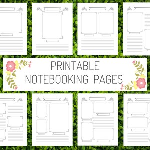 Printable Notebooking Pages - Etsy