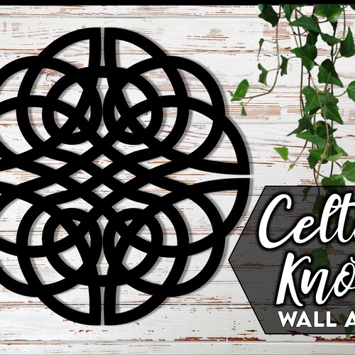 Gold Celtic Knot Metal Wall Art Irish Wall Decor Zen Metal Etsy