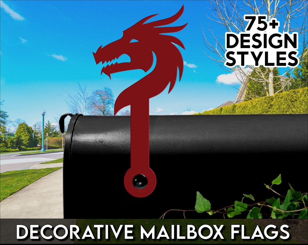 Mailbox Flag Dragon Decorative Mailbox Decor Metal Etsy