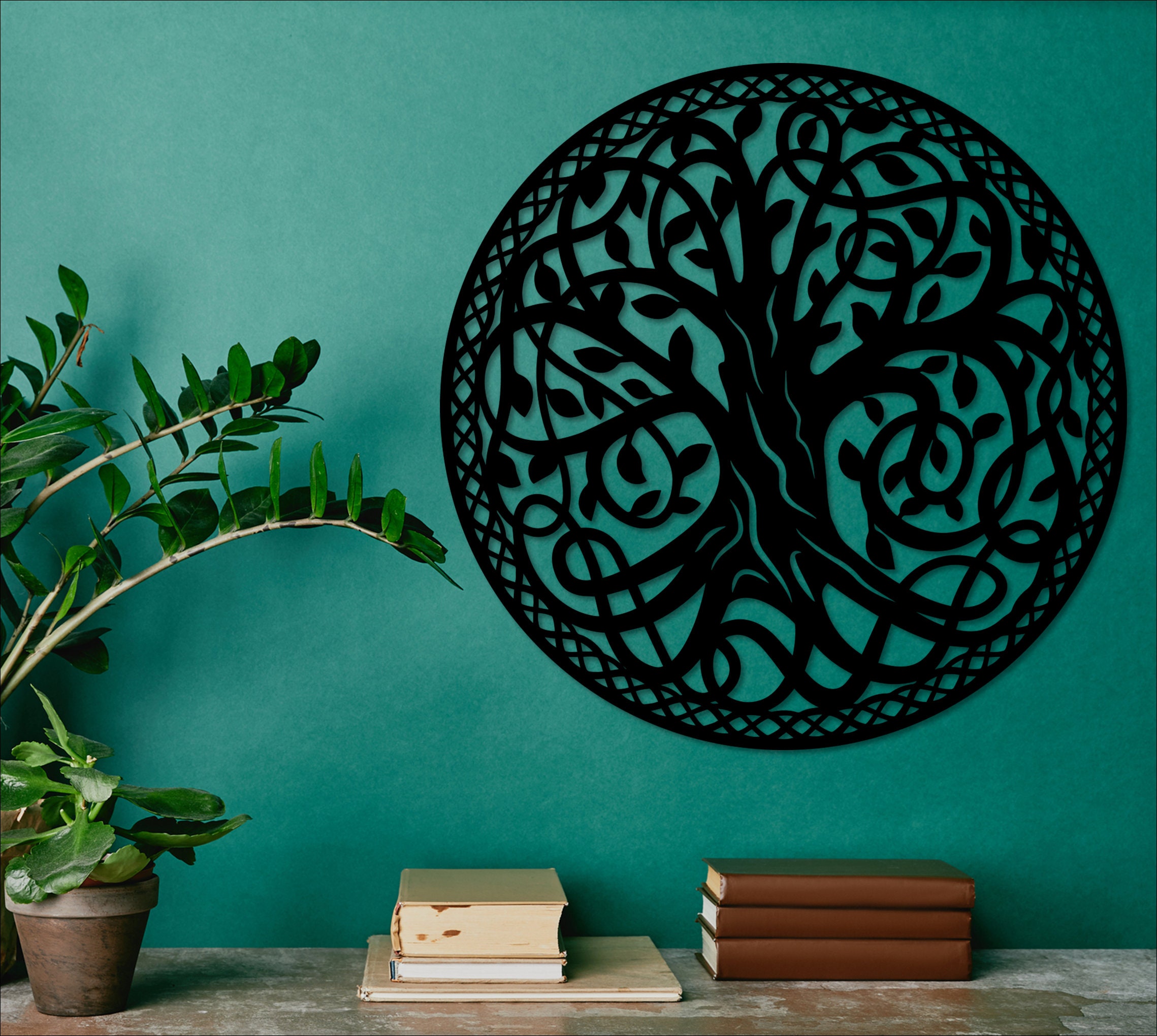 Tree of Life Wall Art Metal Tree of Life Circle Tree With Etsy