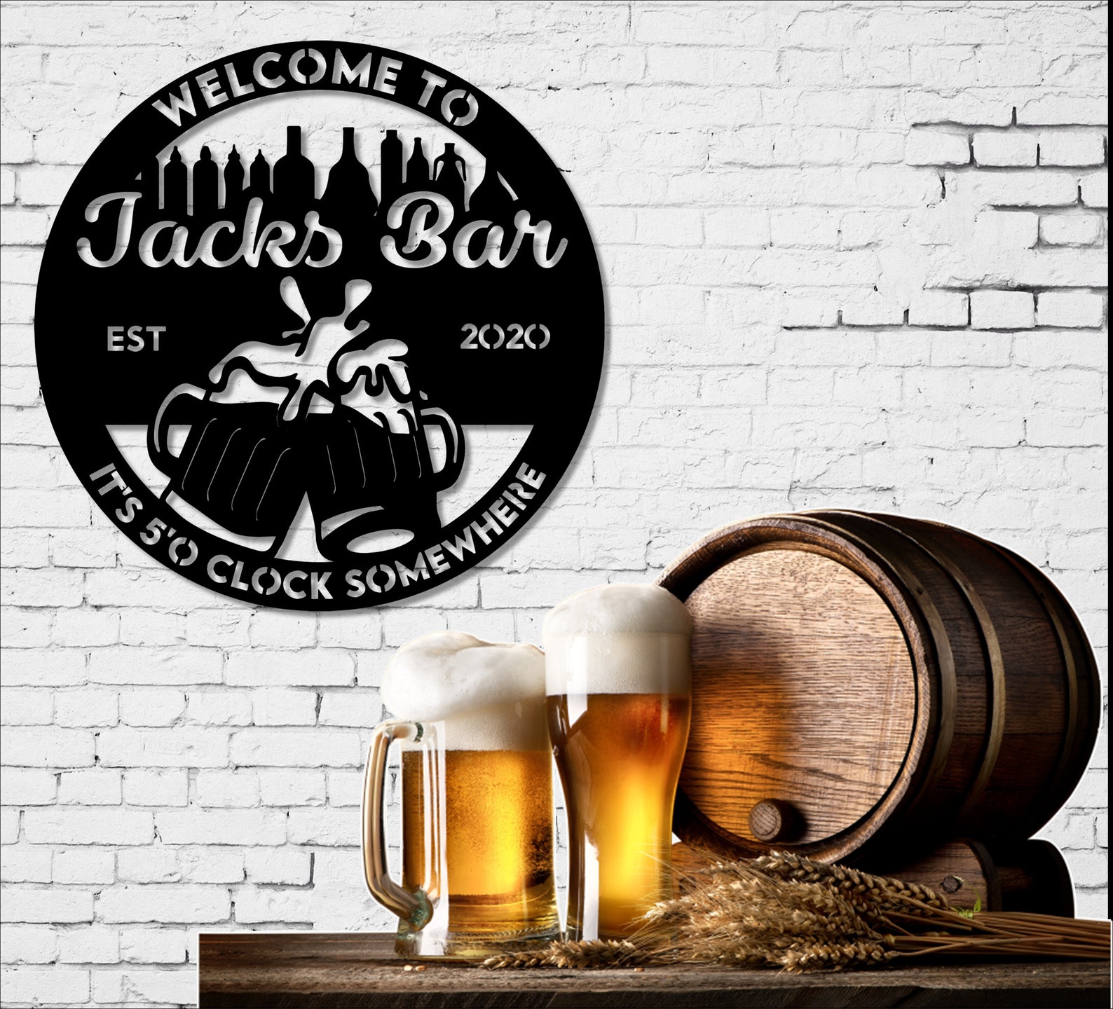 to the Bar Sign Metal Custom Bar Sign Etsy