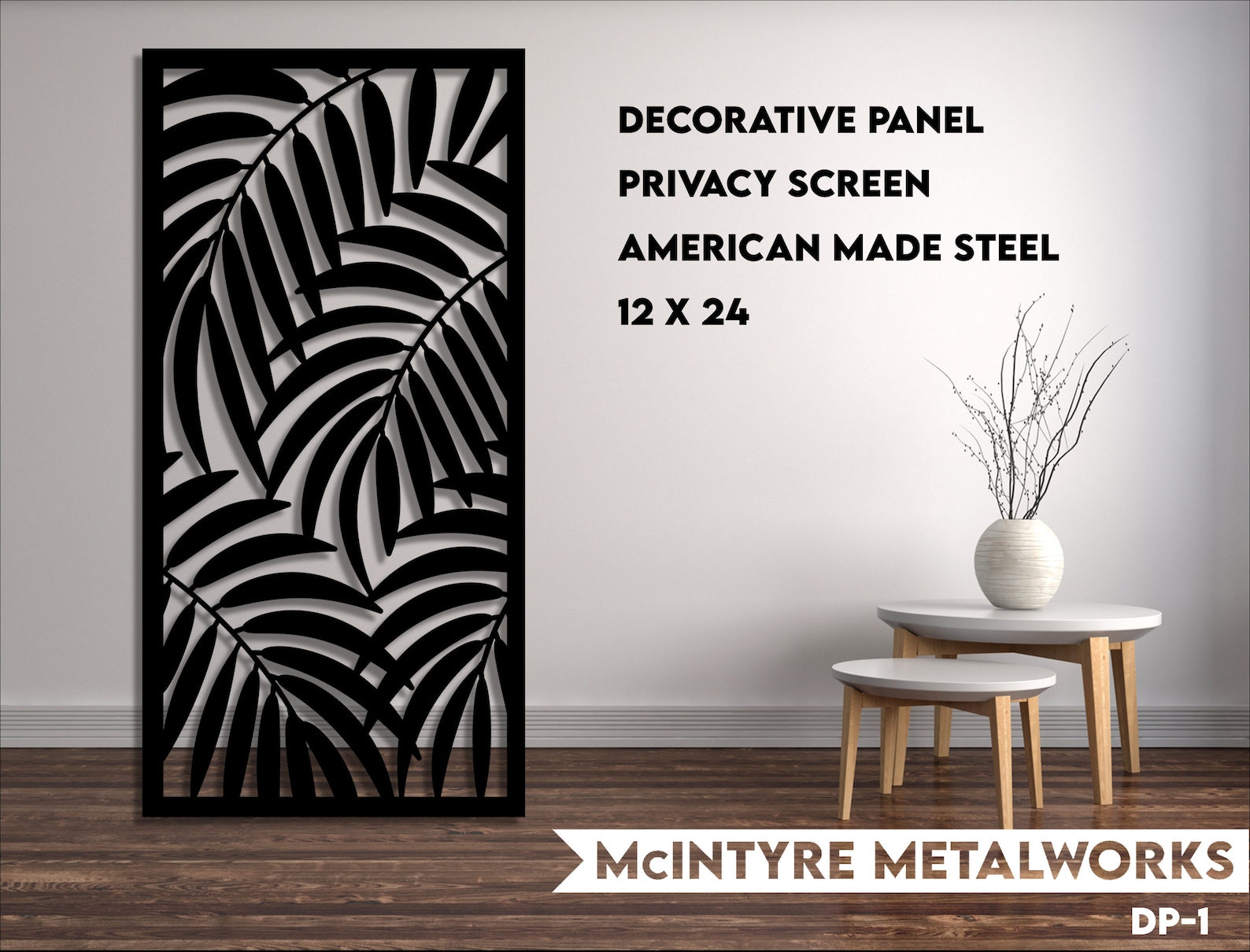 Metal Palm Leaves Decorative Panel Fence Privacy Screen Etsy