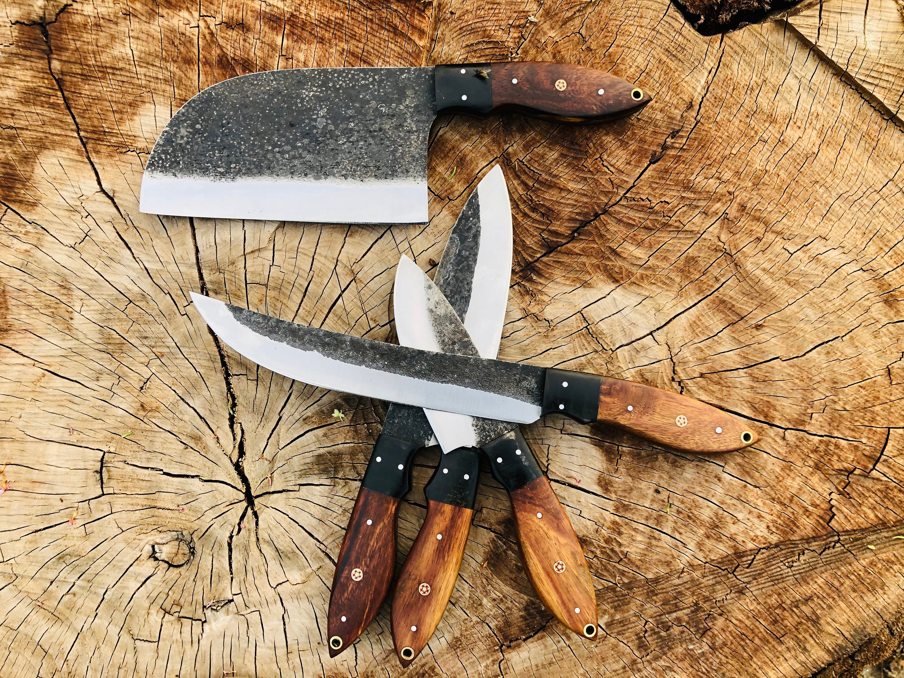 Hand Forged Butcher Knife Set 