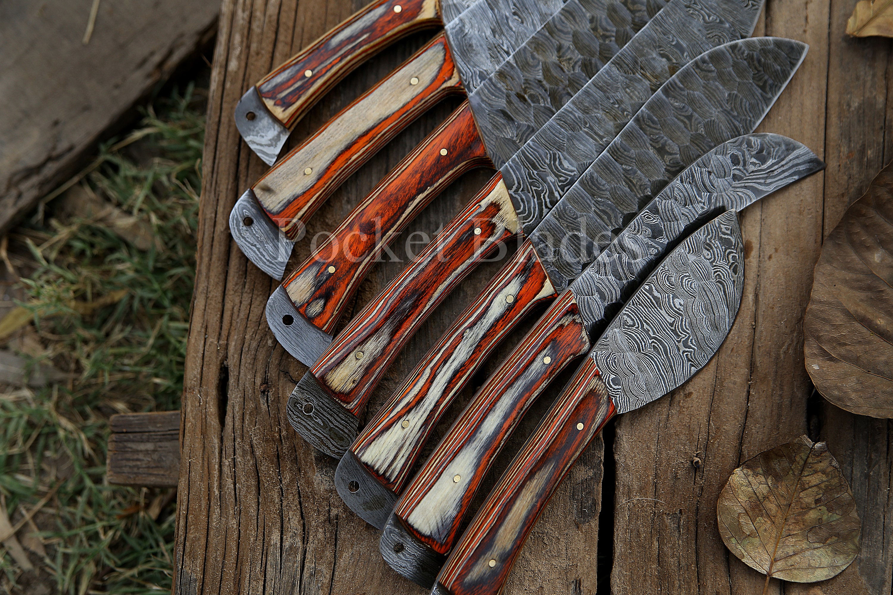 HTB-20 Damascus Knife custom handmade Chef Knife / Oak Wood Handle —  HomeTown Knives