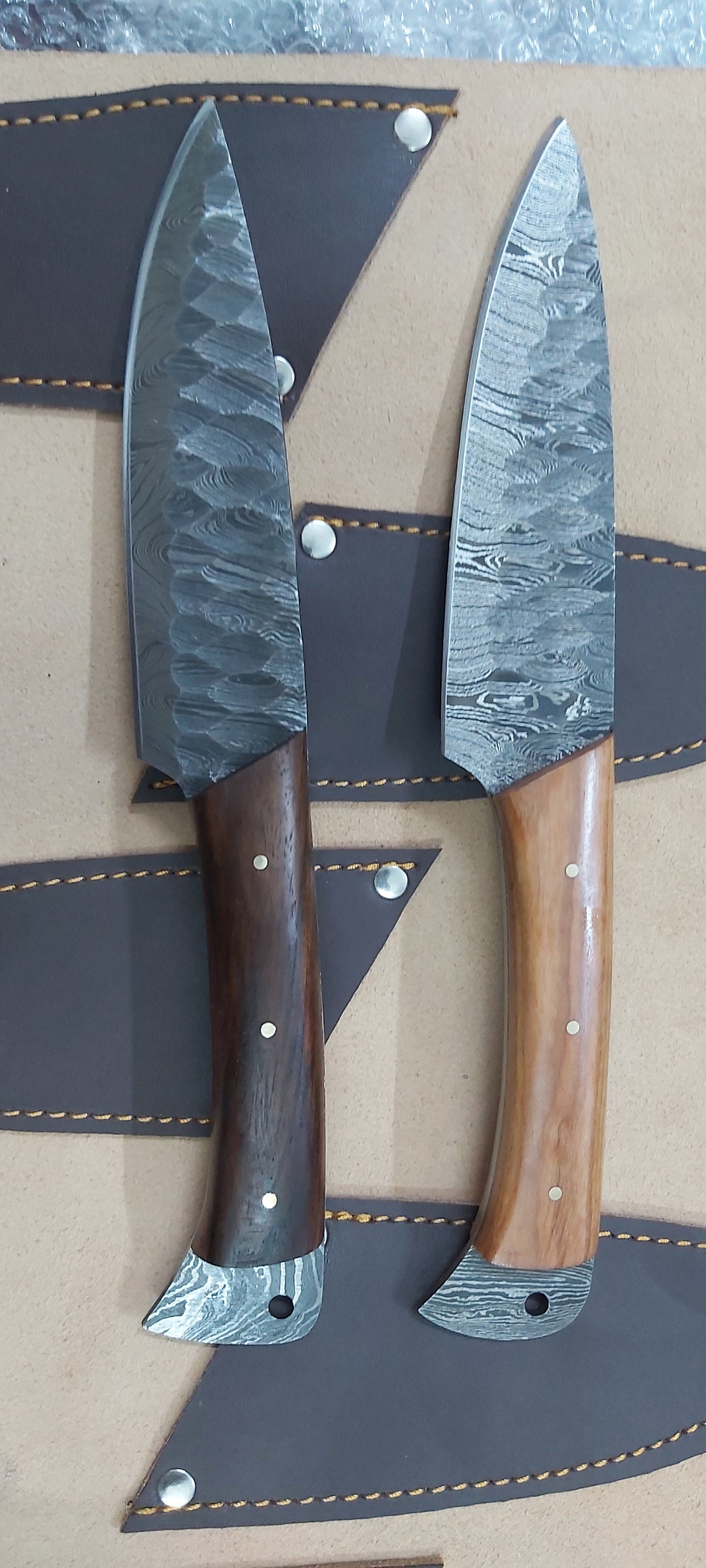 4Pcs Damascus Steak Knife Set - Minimal