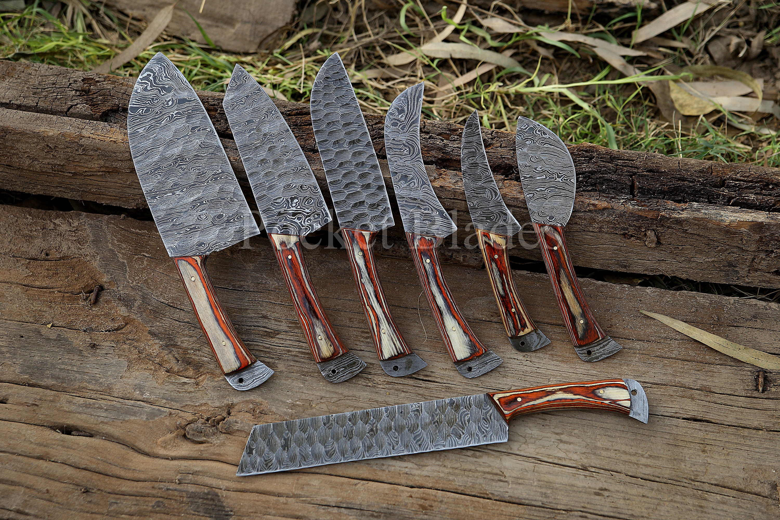Damascus Chef Kitchen Knife Set - Groovy Guy Gifts