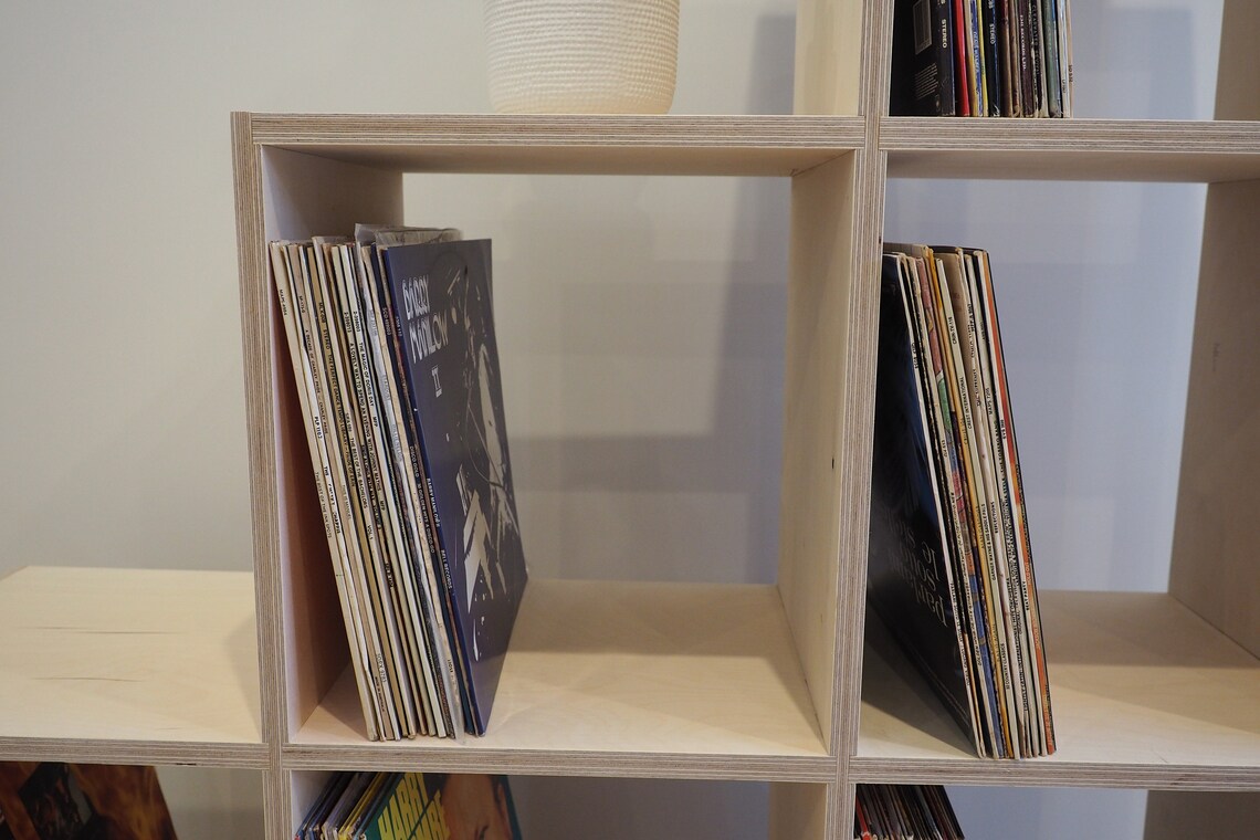 Birch Plywood Staircase vinyl Record Shelving Etsy