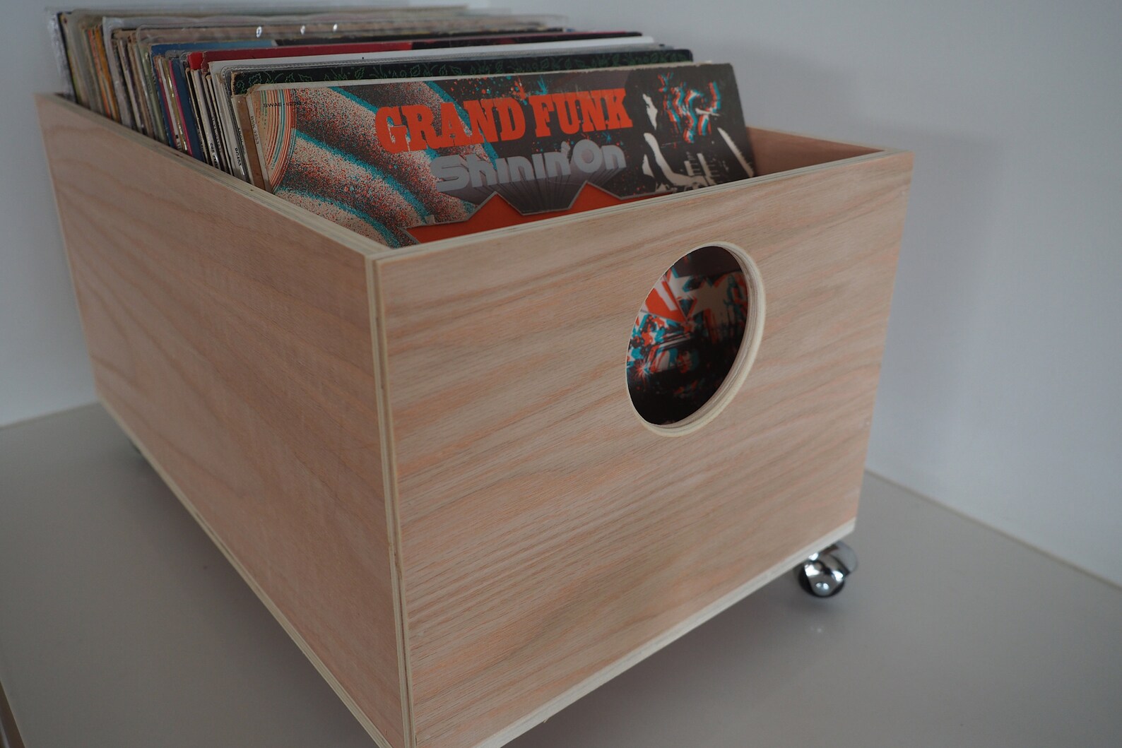 The Rolling Crate for 12 Vinyl Records Etsy