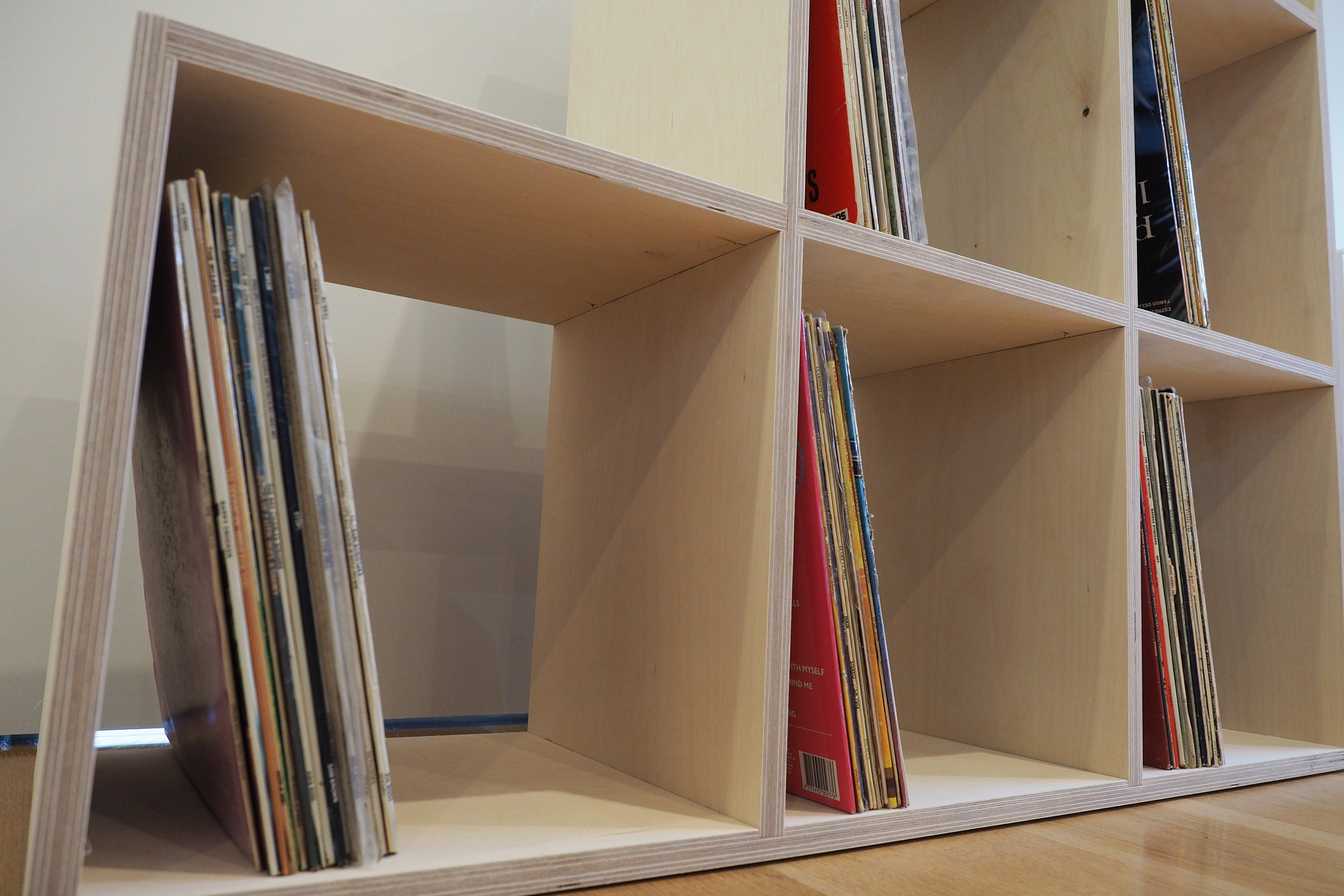 Birch Plywood Staircase vinyl Record Shelving Etsy