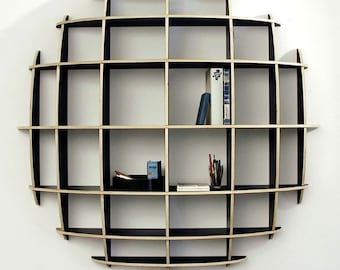 Laser cut file shelf sphere wall decor glowforge Laser Cnc Cut svg dxf pdf eps cdr files wall sticker engraving decal silhouette