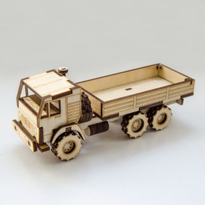 Laserowo wycinane ciężarówki 3D puzzle cyfrowe wektory glowforge laserowe Cnc Cut SVG DXF PDF EPS pliki CDR naklejka ścienna grawerowanie naklejka