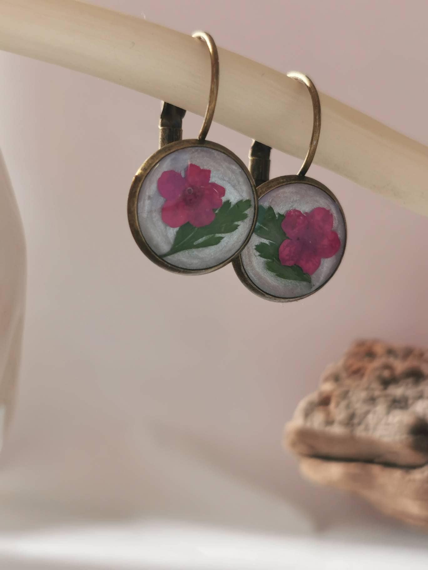Epoxy Resin Earrings Stud Earrings Nature Edition with Etsy