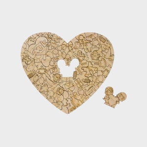 愛パズル レーザーカット ファイル デジタル ベクトル グローフォージ レーザー CNC カット svg dxf pdf eps cdr ファイル ウォール ステッカー彫刻デカール シルエット