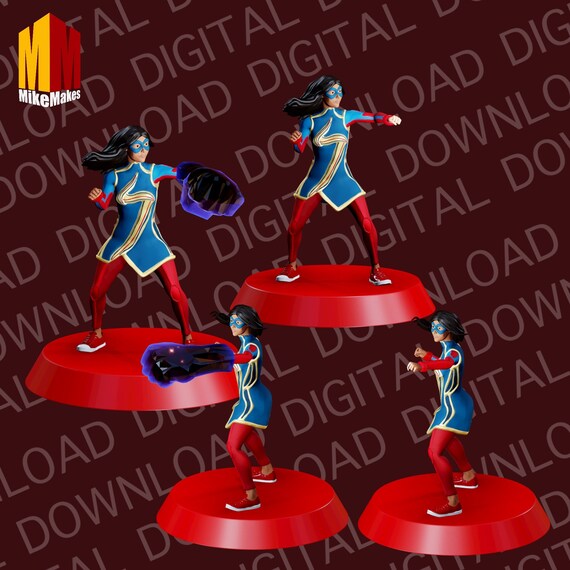 Ms. Marvel Figurine STL Téléchargement numérique Etsy France