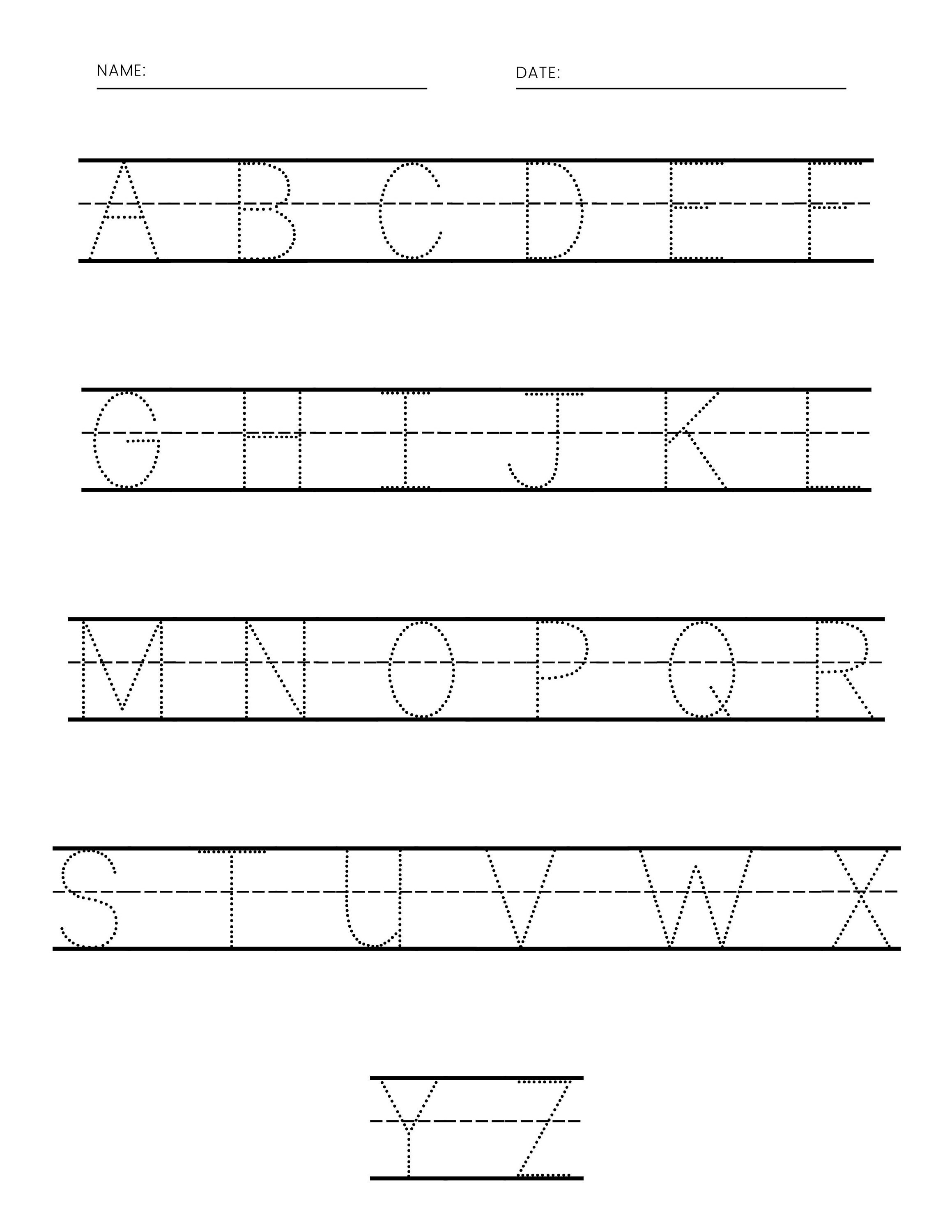 56 pages of Uppercase ABC and Lowercase abc WORKSHEETS | Etsy