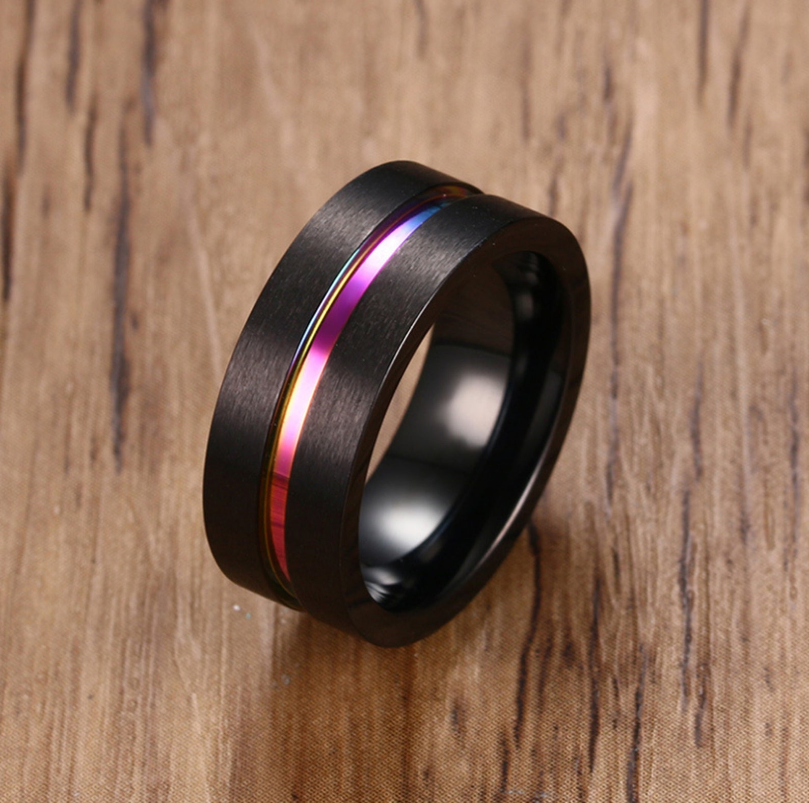 Personalize Promise Ring for Him Titanium Steel Band Etsy