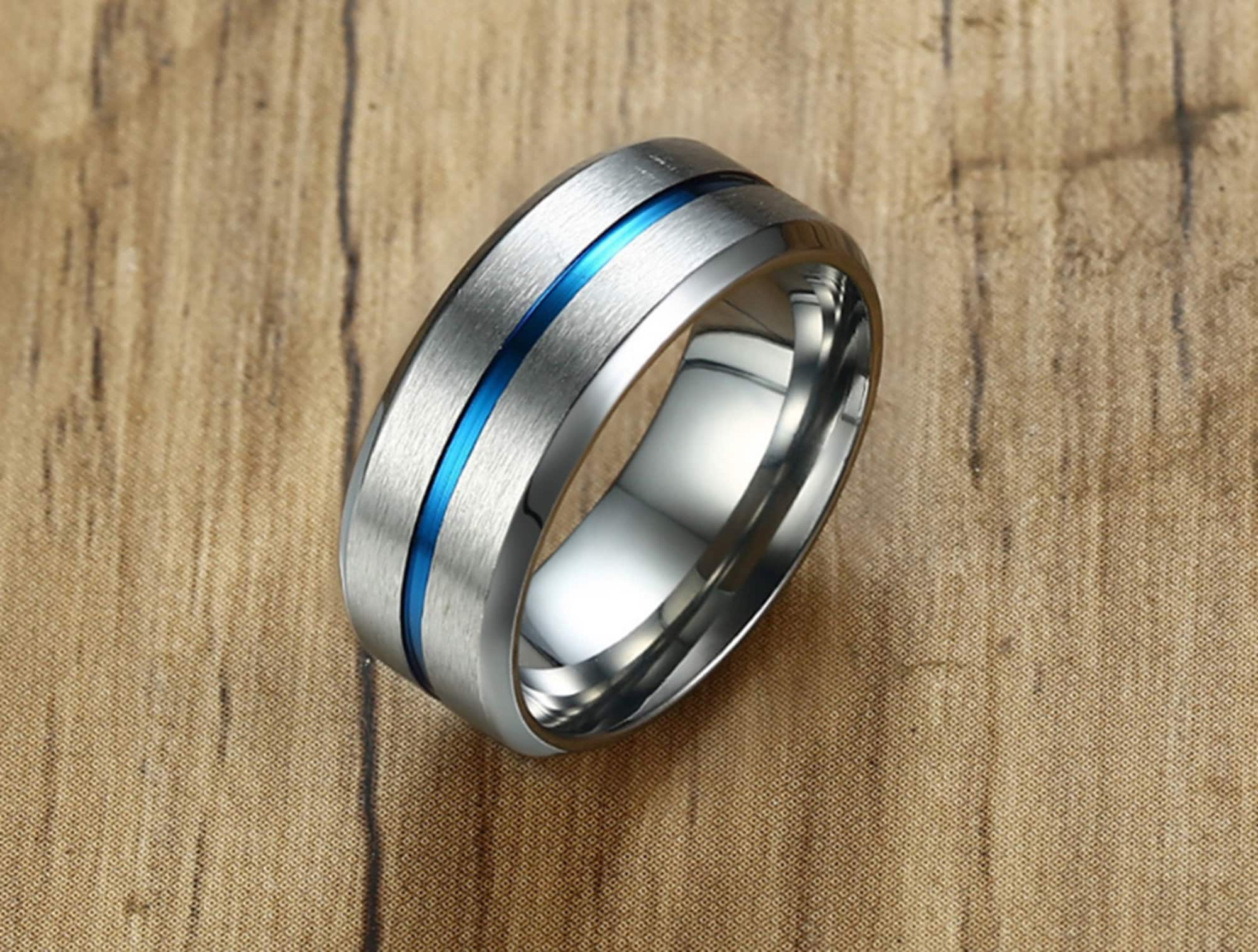Personalize Promise Ring for Him Titanium Steel Band Etsy