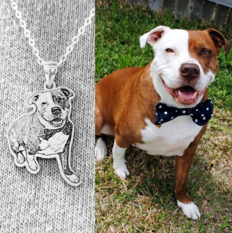 Custom Dog Necklace Personalize Pet Photo Necklace Dog Picture Necklace Pendant Picture Animal Pendant Memorial Necklace 