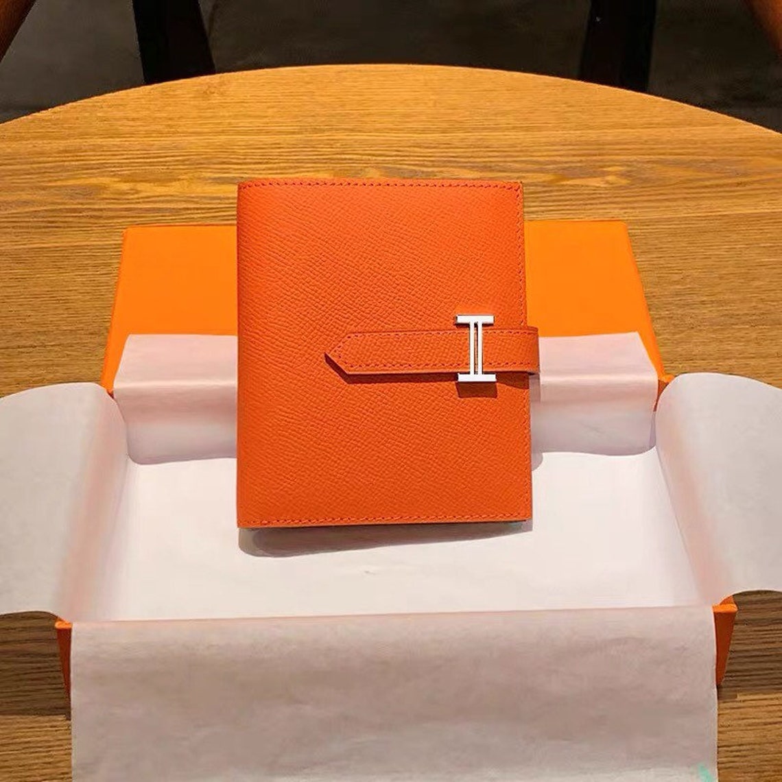 Hermes style wallet / card holder Etsy