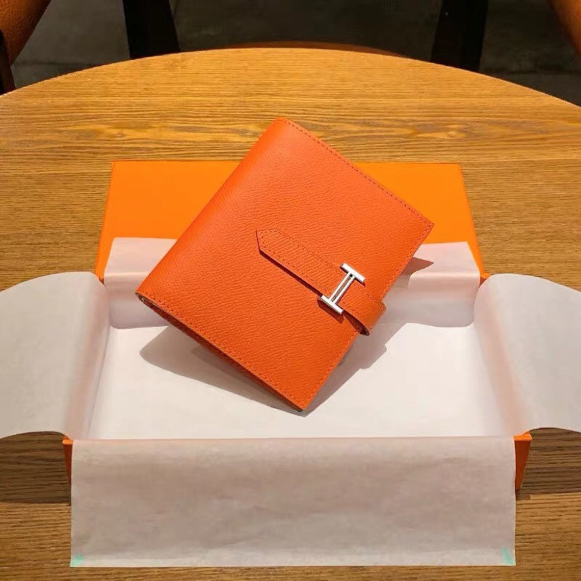 Hermes style wallet / card holder Etsy