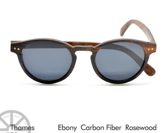 Houten zonnebrillen, Rx-able monturen, lens op sterkte klaar zonnebrillen, unisex houten zonnebrillen